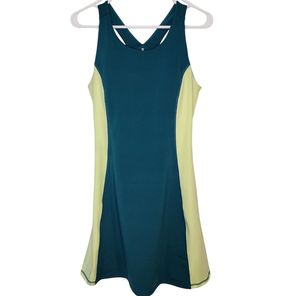 Zelos Women's Medium Tennis Dress Athletic Sleeveless Peacock Blue Green